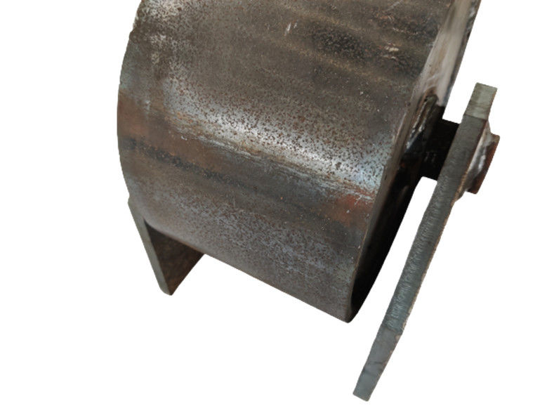 Black Roll Off Container Wheels With Bracket Dumpster Roller
